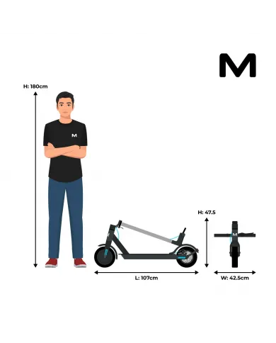 Trottinette électrique Motus Scooty 8.5 | Puissance 350W | Batterie 7.8Ah