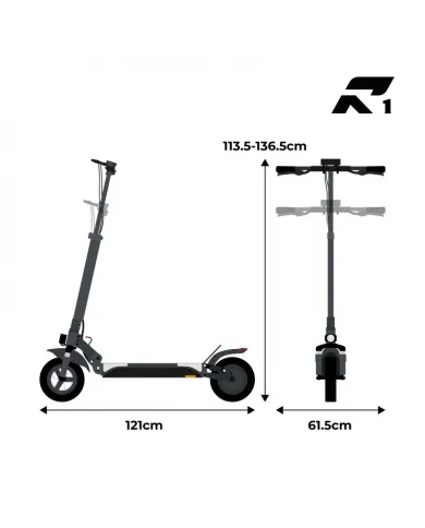 Trottinette électrique RUPTOR R1 V2 Noir| 500W 20Ah