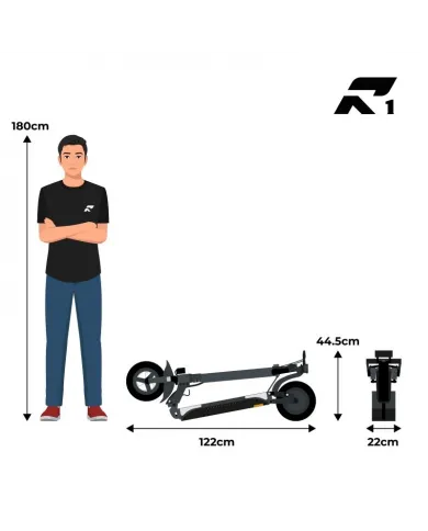 Trottinette électrique RUPTOR R1 V2 Noir| 500W 20Ah