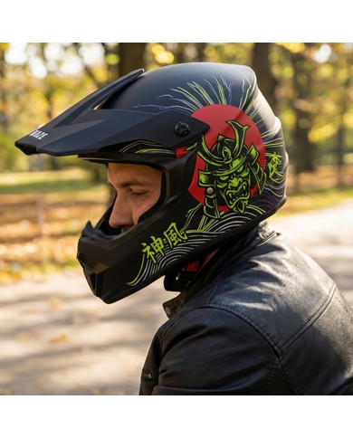 Casque Kamikaze Tokyo Drift intégral pour trottinette, VTT et vélo Electric