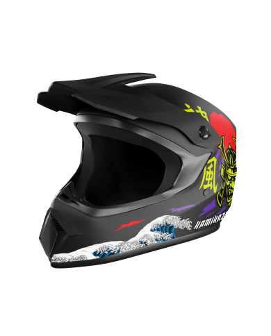 Casque Kamikaze Katana intégral pour trottinette, VTT et vélo