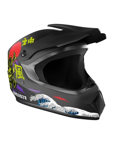 Casque Kamikaze Katana intégral pour trottinette, VTT et vélo