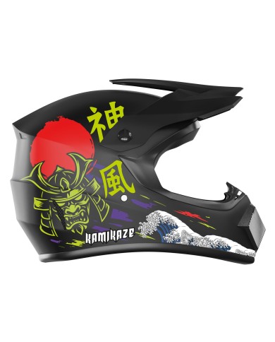 Casque Kamikaze Katana intégral pour trottinette, VTT et vélo