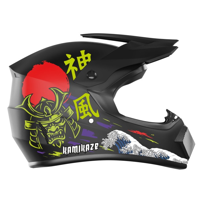 Casque Kamikaze Katana intégral pour trottinette, VTT et vélo