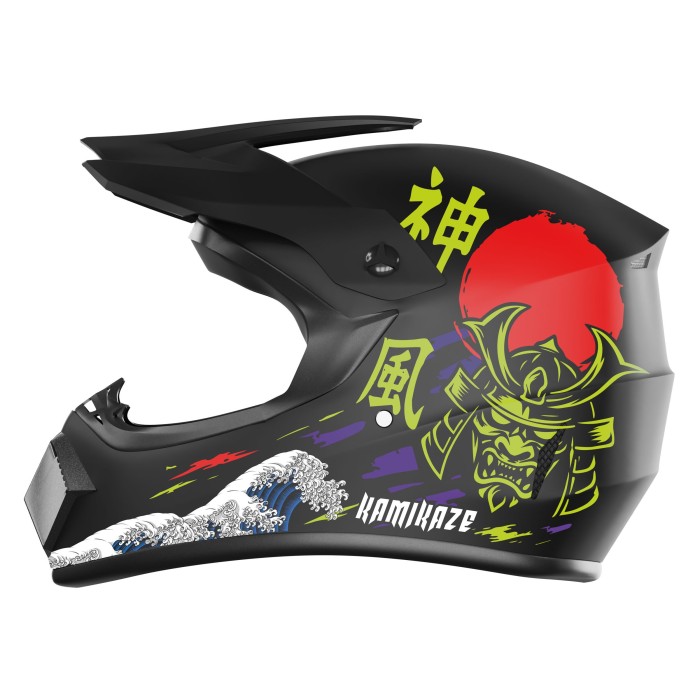 Casque Kamikaze Katana intégral pour trottinette, VTT et vélo
