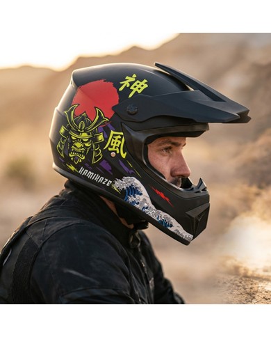 Casque Kamikaze Katana intégral pour trottinette, VTT et vélo