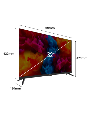 Téléviseur LED Kiano Elegance TV 32" HD Ready noir