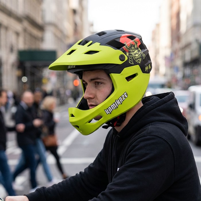 Casque à mentonnière Kamikaze RONIN Helmet Green