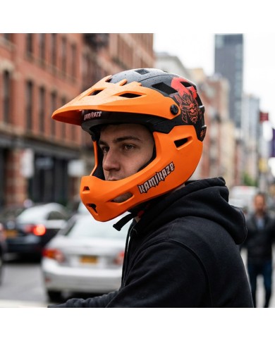 Casque à mentonnière Kamikaze RONIN Helmet Orange