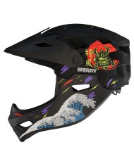 Casque à mentonnière Kamikaze RONIN Wave Black