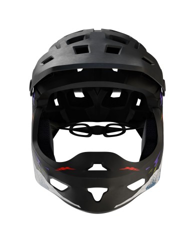 Casque à mentonnière Kamikaze RONIN Wave Black