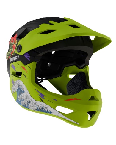 Casque à mentonnière Kamikaze RONIN Wave Green