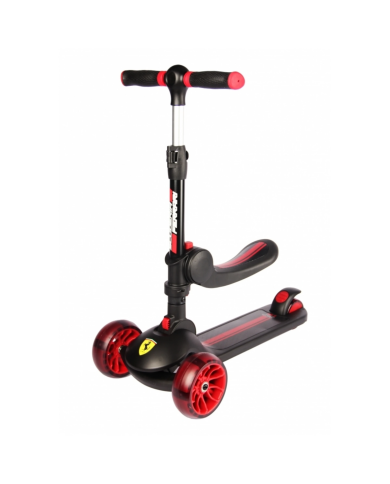 Trottinette enfant Ferrari à trois roues 2-en-1 FXK28-2 Noire