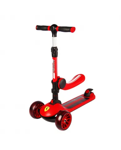 Trottinette enfant Ferrari à trois roues 2-en-1 FXK28-2 Rouge