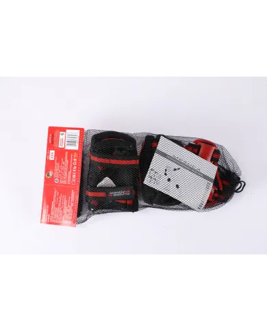 Ensemble de protections Ferrari pour enfants pour genoux, coudes et poignets taille XXS rouge