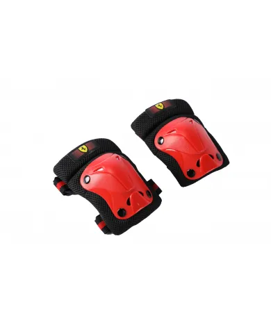 Ensemble de protections Ferrari pour enfants pour genoux, coudes et poignets taille XXS rouge