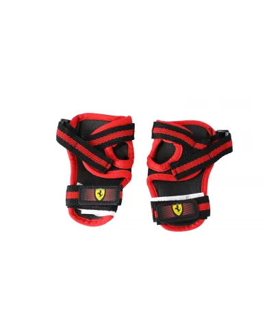 Ensemble de protections Ferrari pour enfants pour genoux, coudes et poignets taille XXS rouge