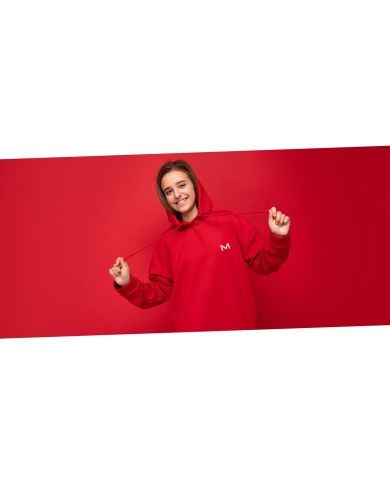 Sweat à capuche femme MOTUS taille M/L couleur rouge