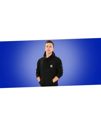 Sweat à capuche homme SIVER taille M/L couleur noire