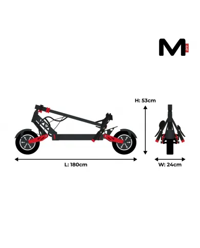 Trottinette électrique Motus PRO 10 sport 2021 2x1000W