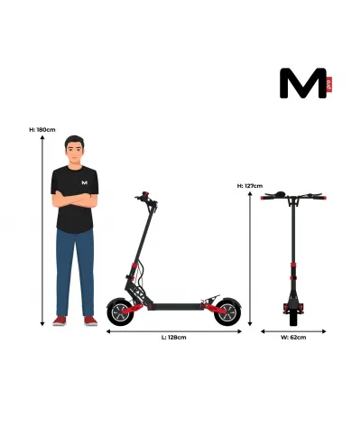 Trottinette électrique Motus PRO 10 sport 2021 2x1000W