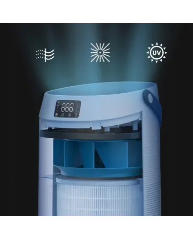 Purificateur d'air Kiano Miya filtre préliminaire, à charbon et HEPA 13 smart